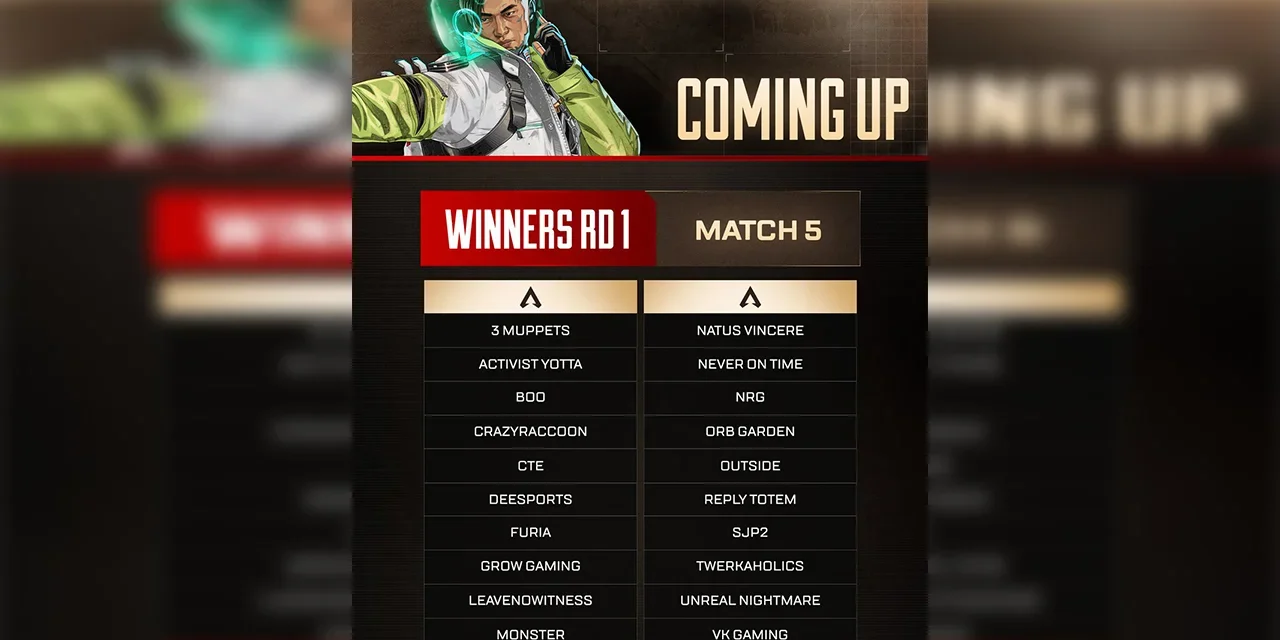 ALGS Open: Match 5 Winners Round 1 Lobby Revealed